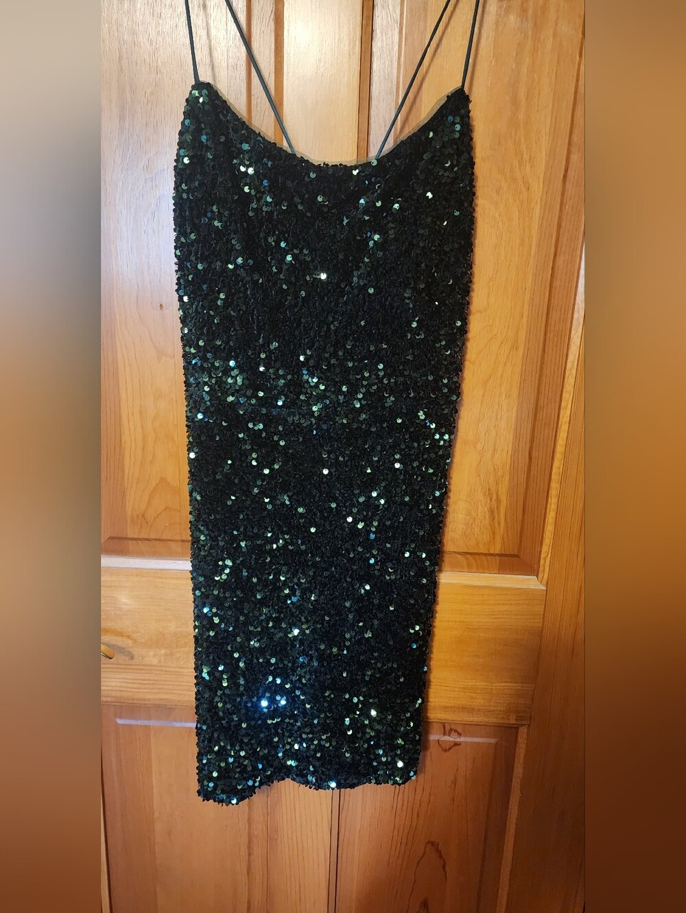 Jues & Cleo Black Sequin Midi Dress